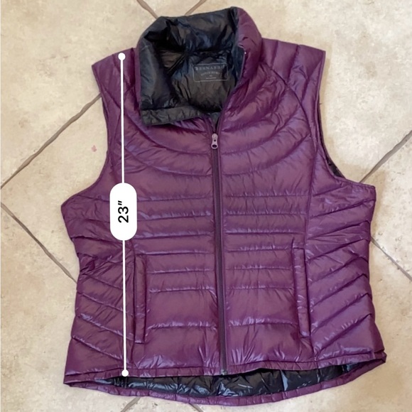 Bernardo Goose Down Packable Puffer Vest Purple Plum Womens Lightweight - XL - Picture 10 of 12